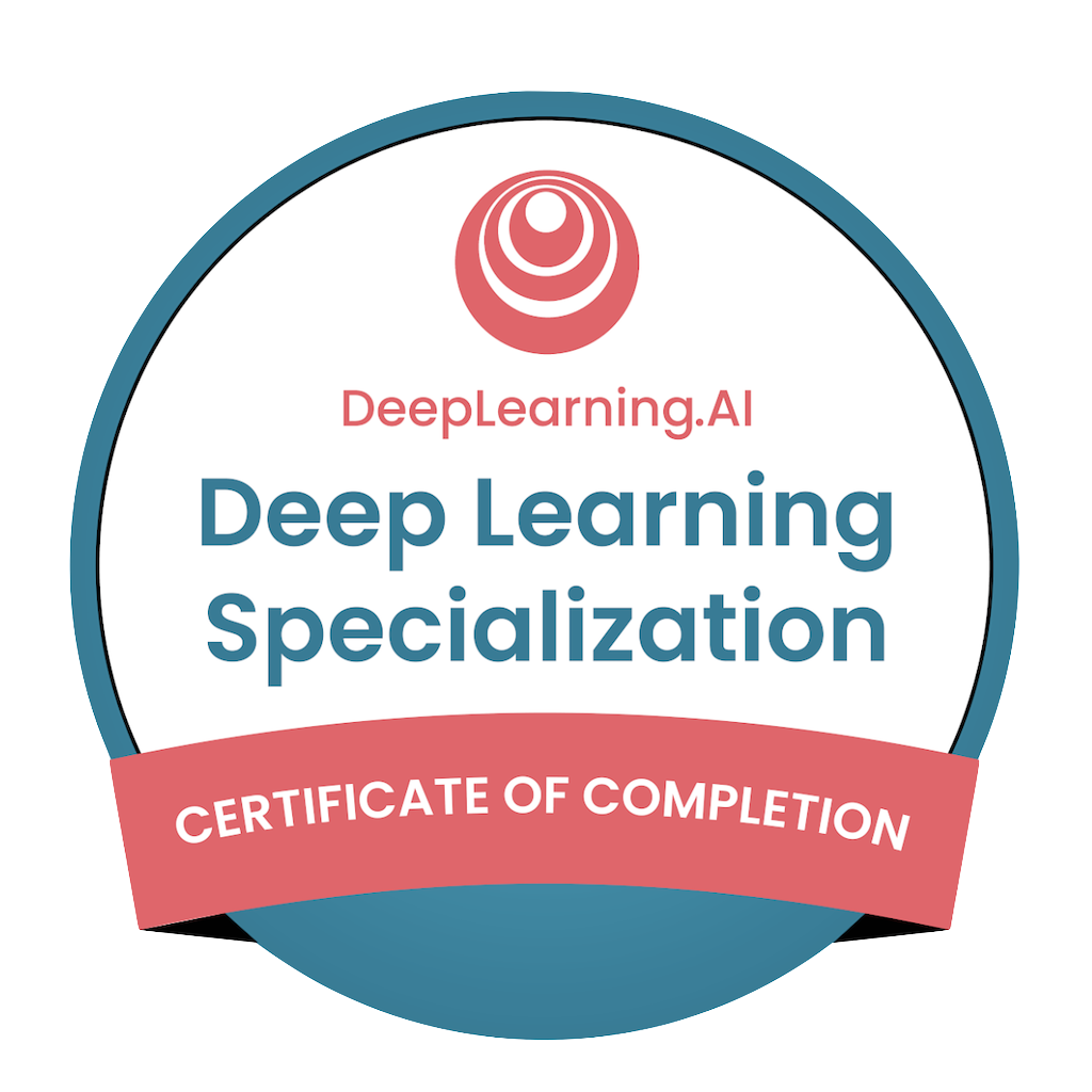 Deep Learning Specialization Completion Badge